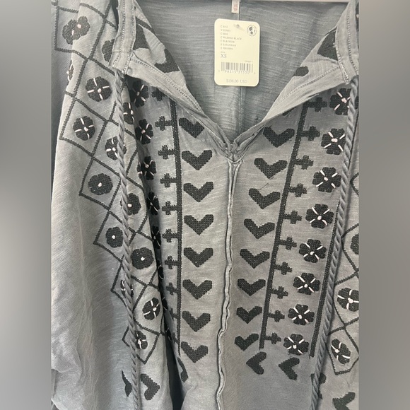 Free People Savannah Embroidered Top, XS, NWT - Picture 7 of 10